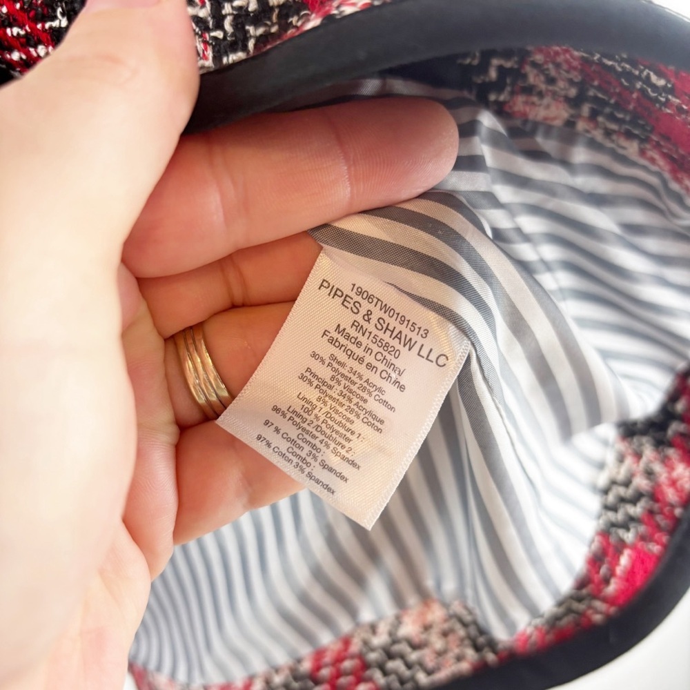 Veronica Beard Harriet Plaid Dickey Blazer Red Business Casual Size 10 - Picture 4 of 6